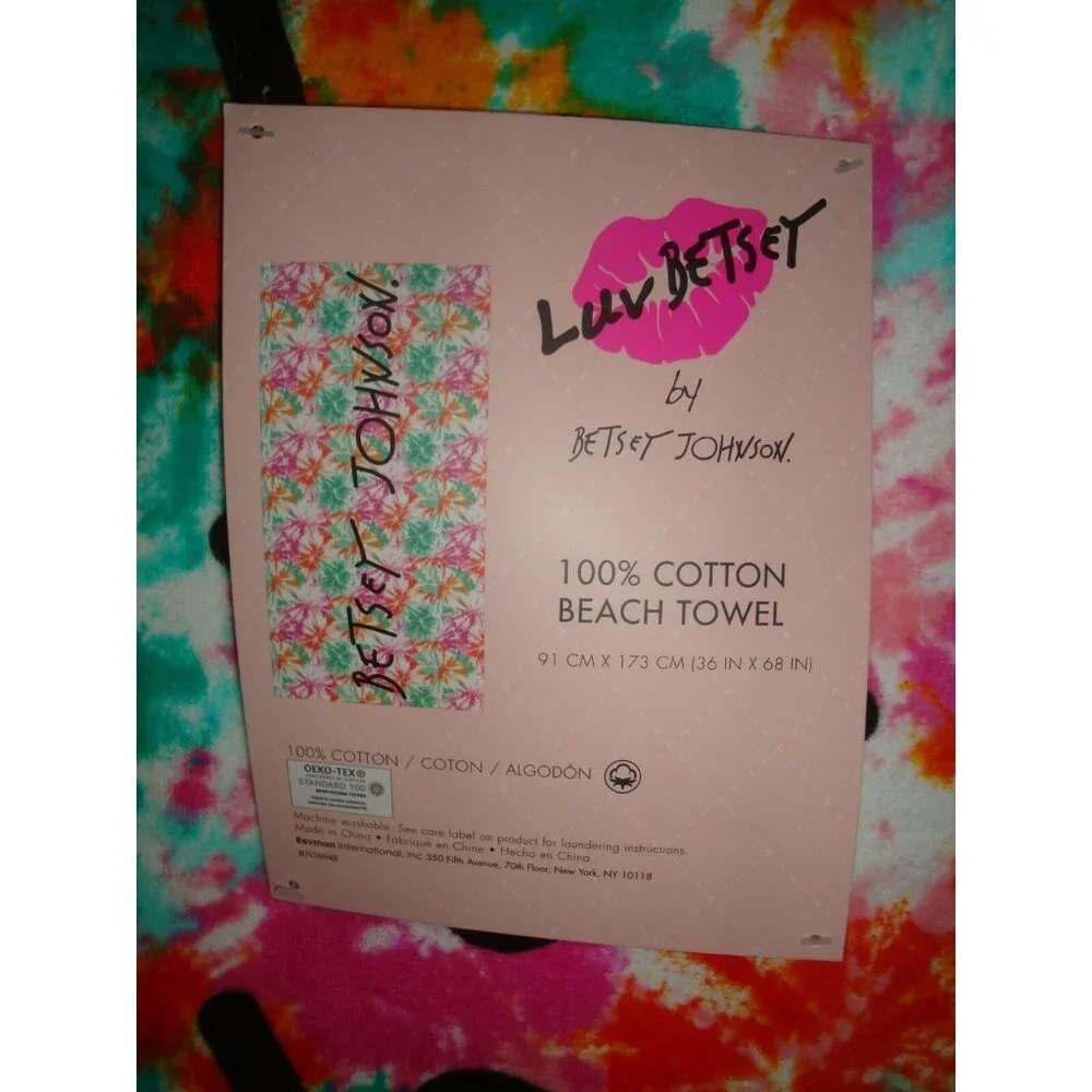 New Betsey Johnson Beach Towel Cotton 36